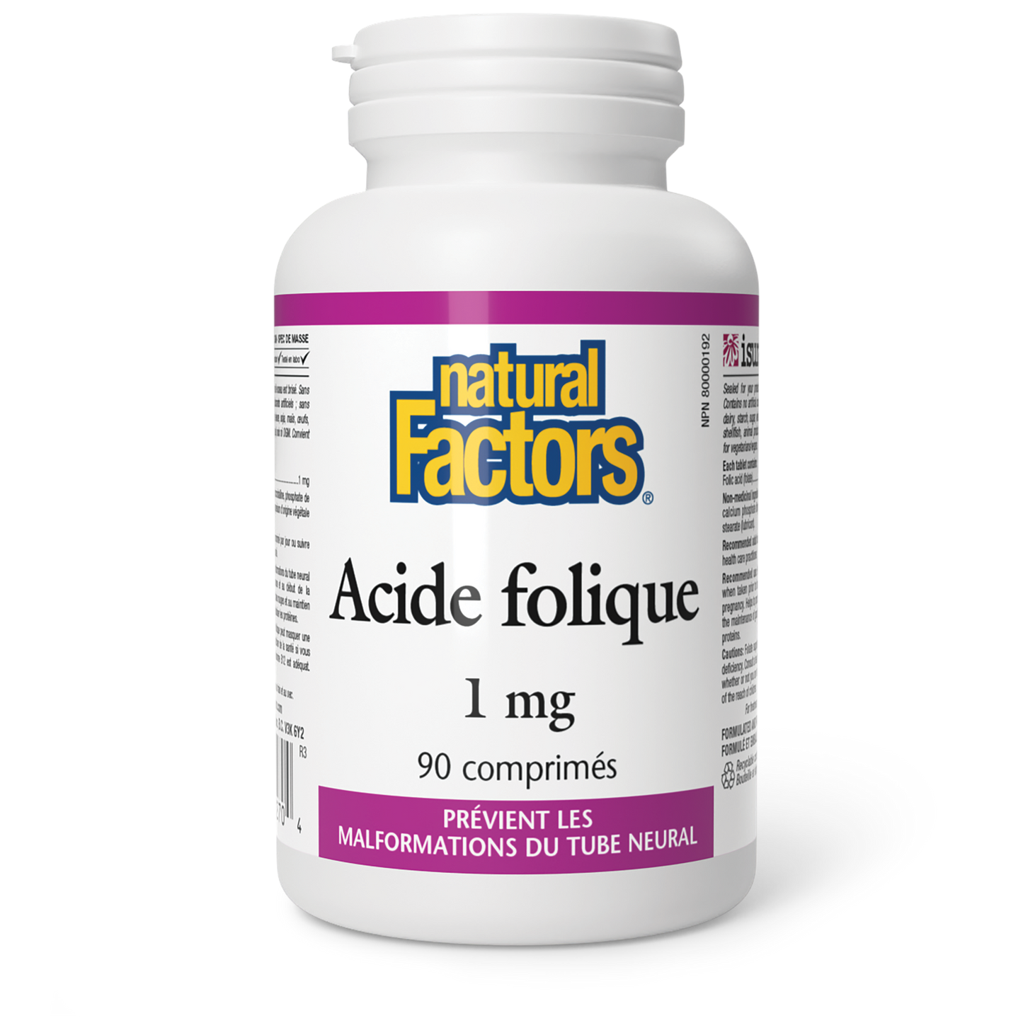 Acide Folique 1 mg - 90 comprimés