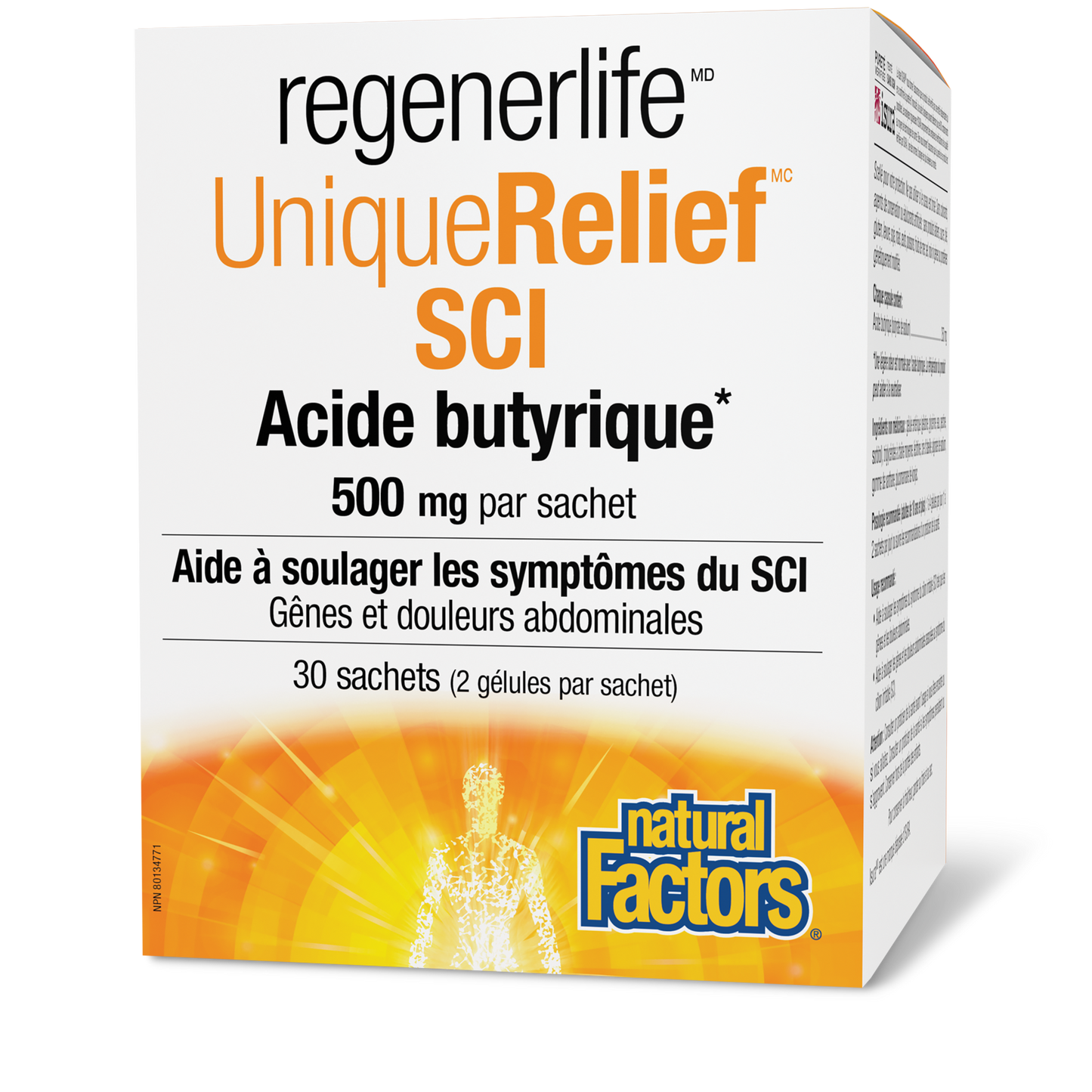 UniqueRelief SCI Acide butyrique 500mg - 30 sachets