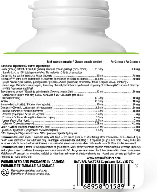 Hommes – Multivitamines et minéraux, 90 capsules végétariennes