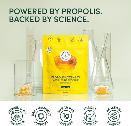 Pastilles de Propolis avec Vitamine D et Zinc - Saveur Miel