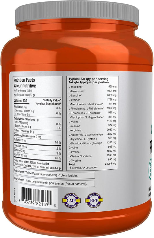 Protéine de Pois Biologique Non Aromatisée - 907g