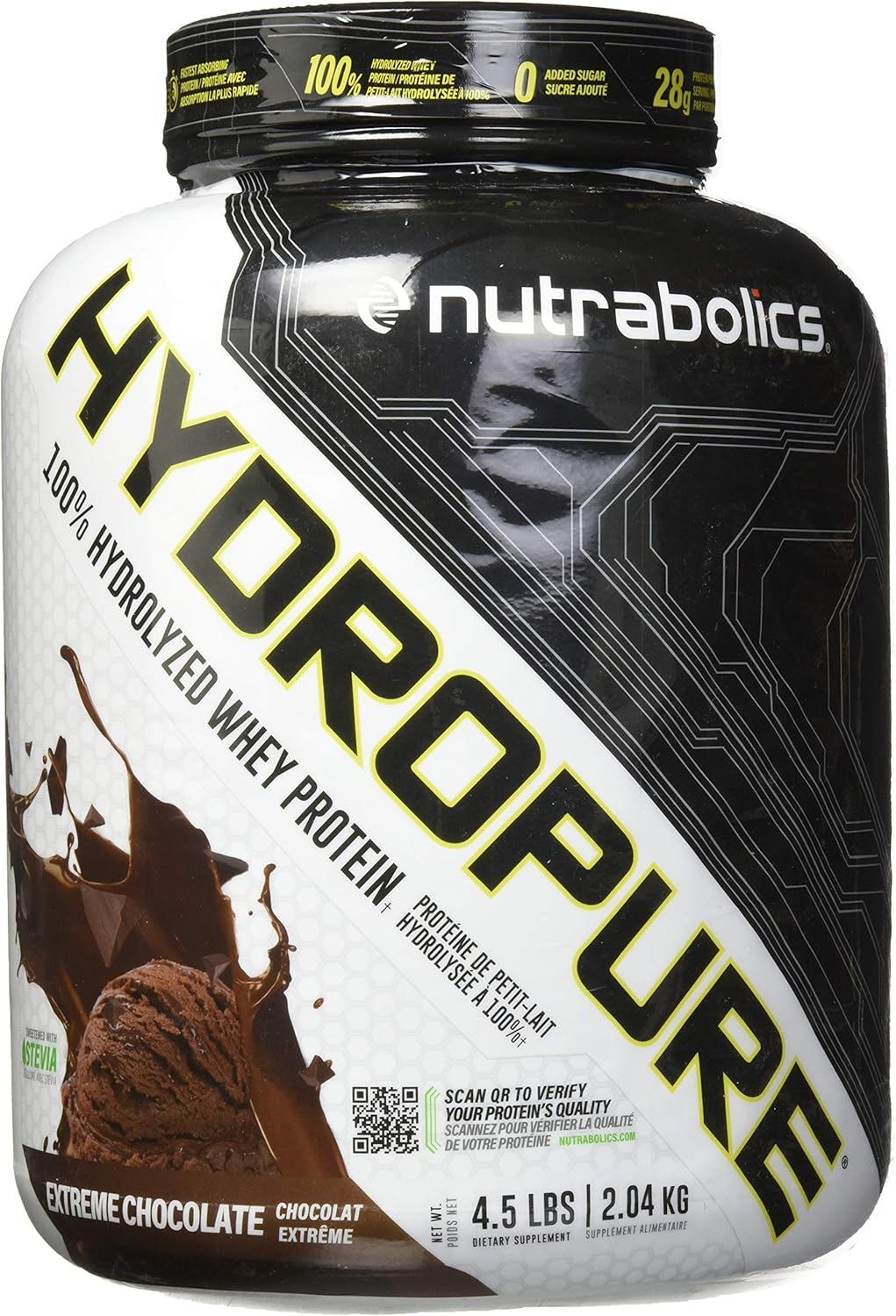 Protéine Whey Hydropure - Chocolat Extrême 4.5lbs