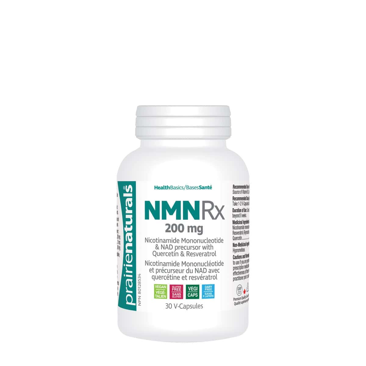 NMN Rx 200mg - Quercetine et resveratrol (30caps)