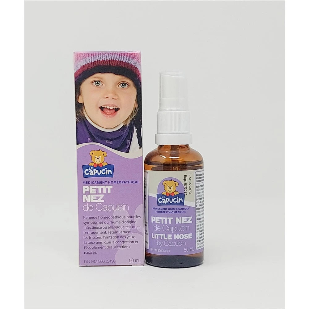 Vaporisateur homéopathique Petit Nez du Capucin 50 ml pour soulager le rhume et les allergies