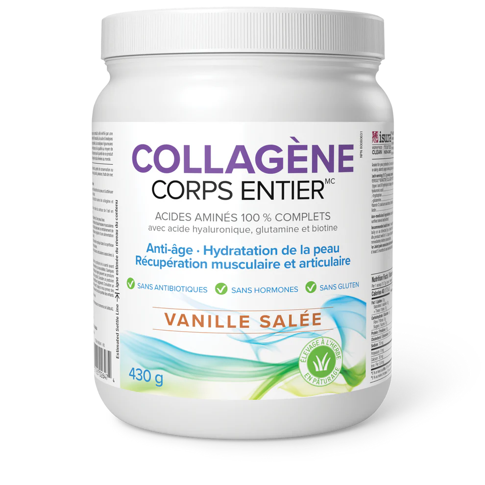 Poudre de collagène Natural Factors saveur Vanille Salee