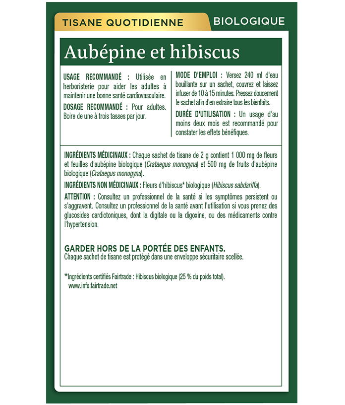 Aubépine et Hibiscus - 16 Sachets