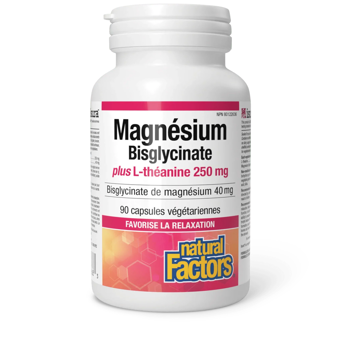 Magnésium Bisglycinate + L-théanine 90 capsules