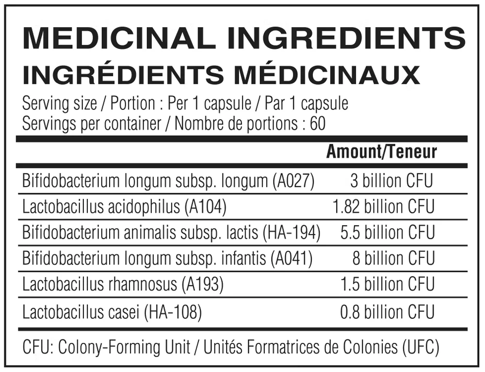 Probiotiques 20B - 60 capsules