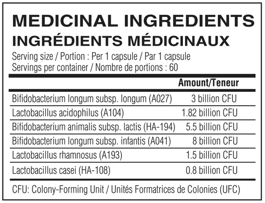 Probiotiques 20B - 60 capsules