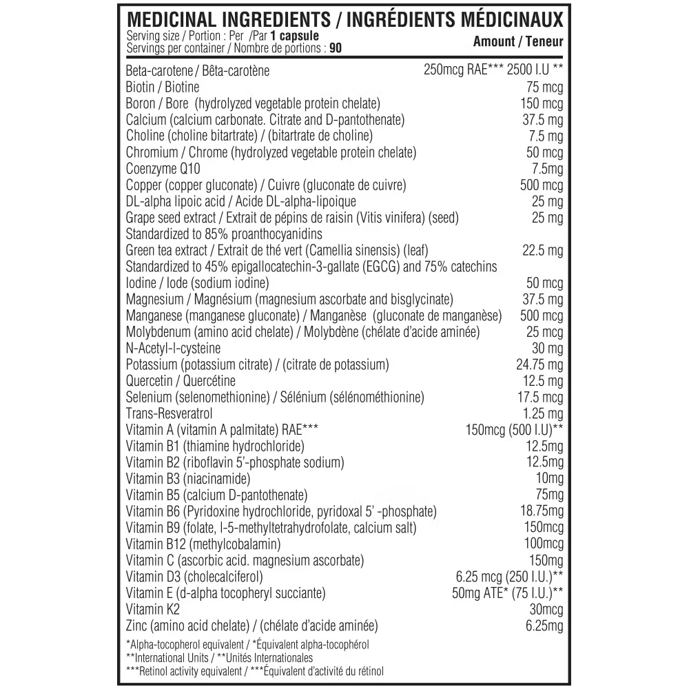 Vitamin + Mineral Balance - 90 capsules