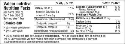 Barre Énergisante à l'avoine - 100g