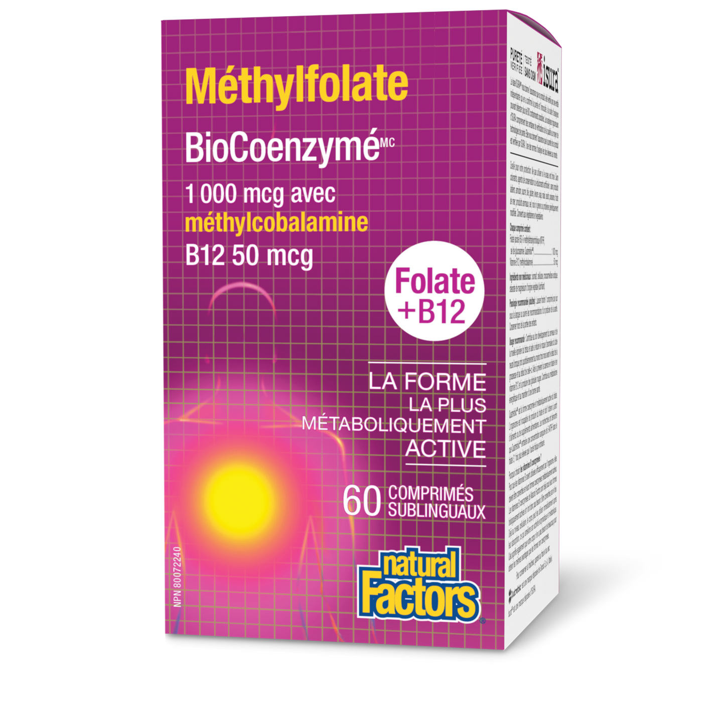Methylfolate + B12 - 60 comprimés