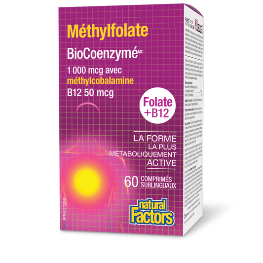 Methylfolate + B12 - 60 comprimés