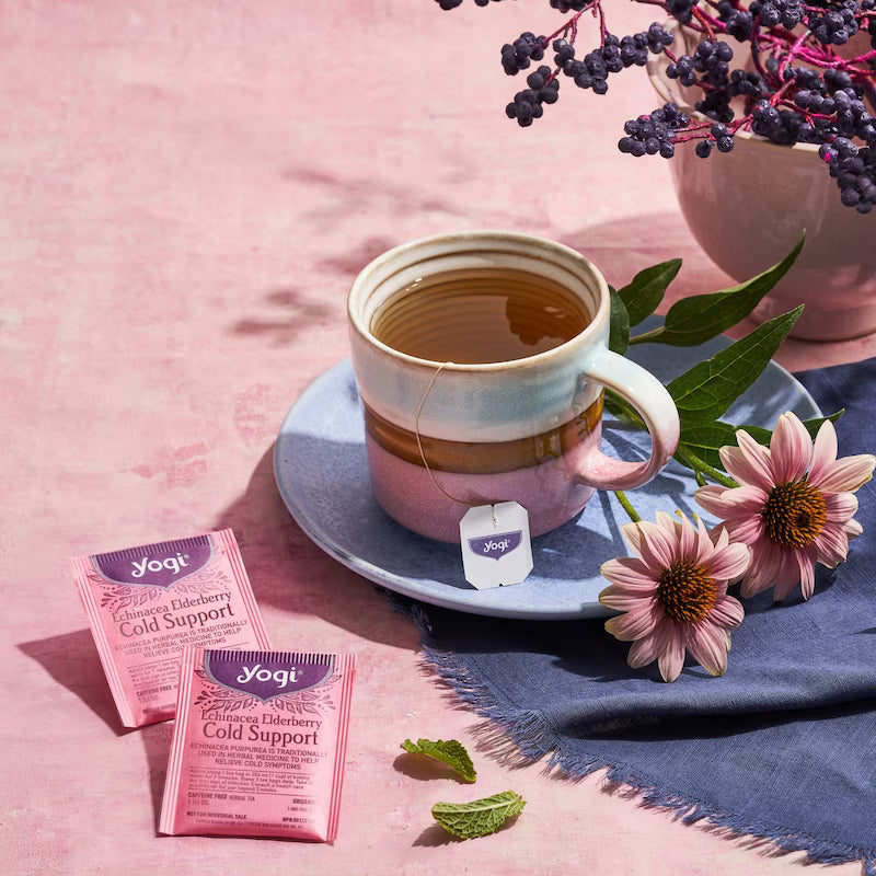 Cold and Cold Support Tea with Echinacea and Elderberry - 16 tea bags