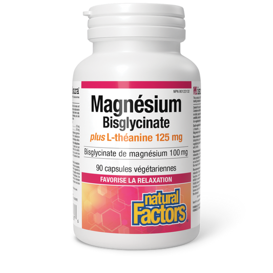 Magnésium Bisglycinate + L-théanine - 90 capsules