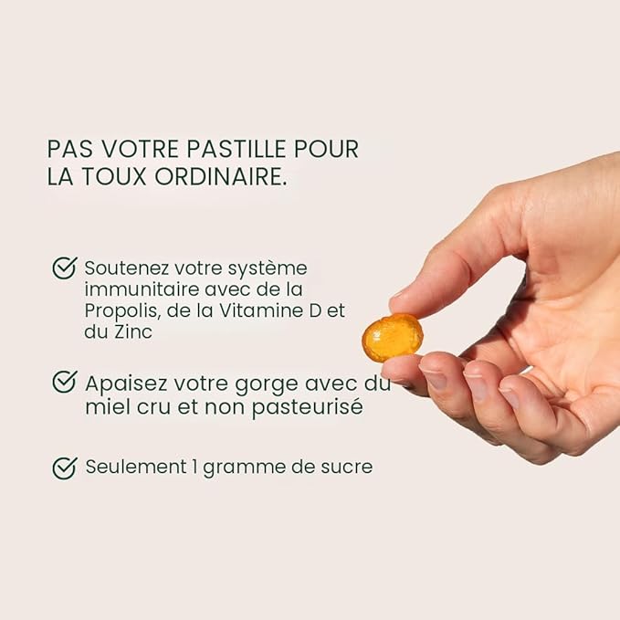 Propolis Lozenges with Vitamin D and Zinc - Honey Flavor