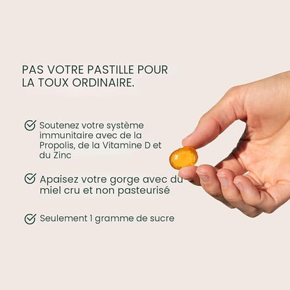 Propolis Lozenges with Vitamin D and Zinc - Honey Flavor