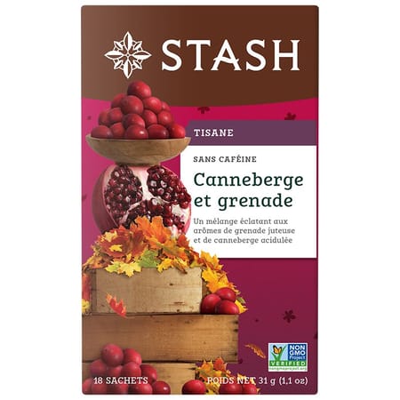 Tisane Canneberge grenade - 18 Sachets.