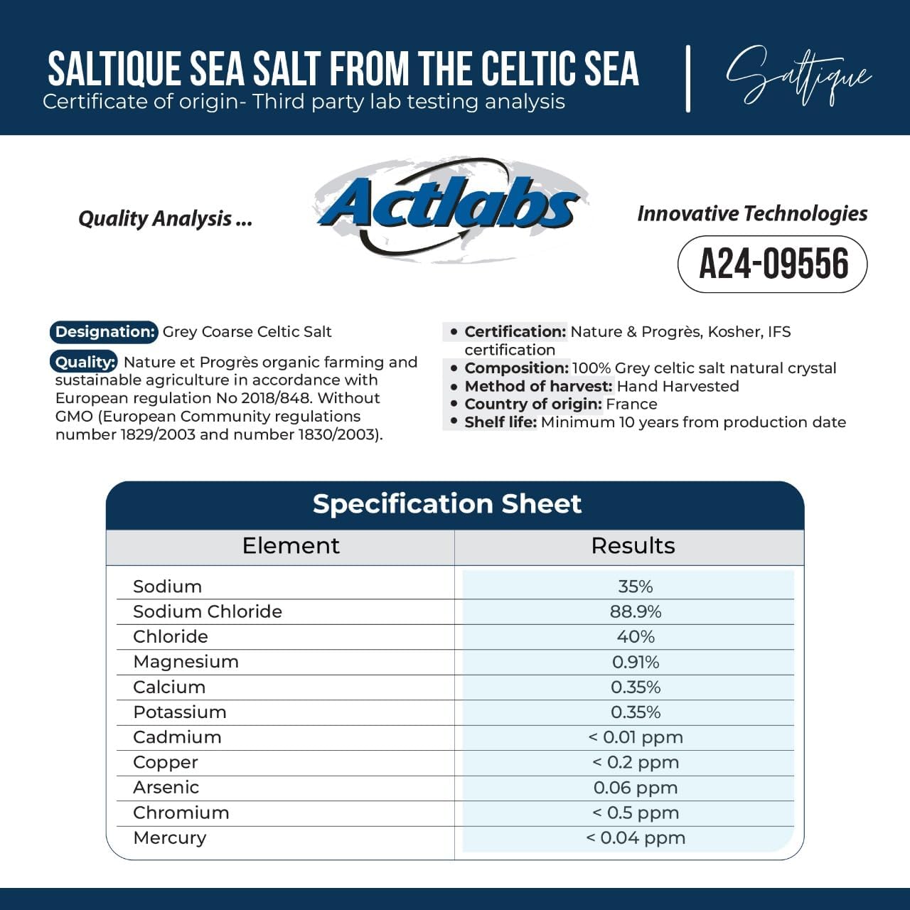 Gros Sel de la Mer Celtique - 1/2 lb