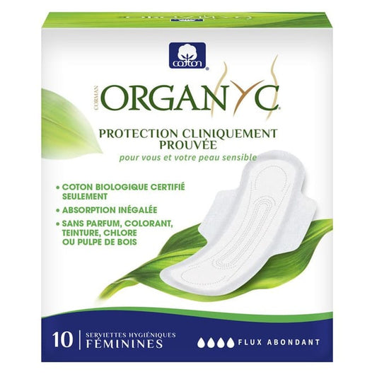 Serviettes Hygiéniques Feminines - 10 Unités - Flux Abondant