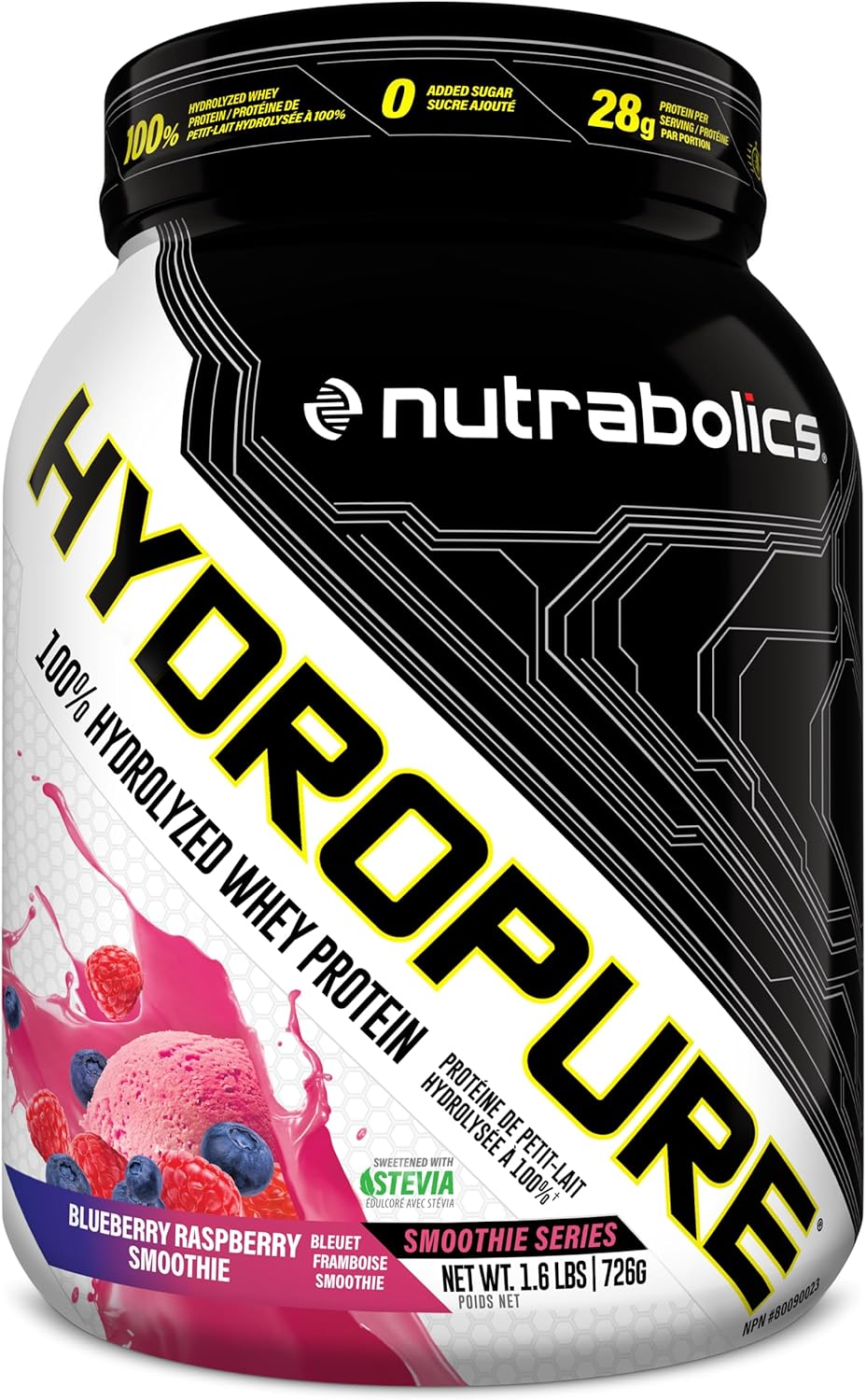 Protéine Whey Hydropure - smoothie myrtille et framboise