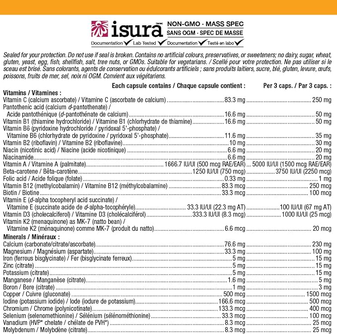 Femmes – Multivitamines et minéraux, 90 capsules végétariennes