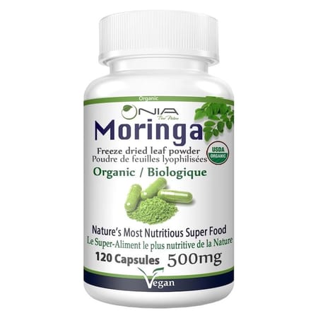 Organic Moringa 500 mg - 120 tabs