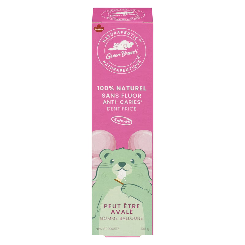 Dentifrice Enfant 100% naturel, Sans Fluor - Gomme balloune