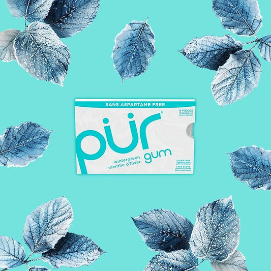 Gomme à maher sans sucre et sans aspartame -  Menthe d'hiver