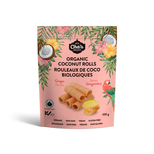 Rouleaux de coco Biologique - Saveur Gingembre