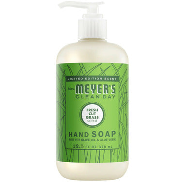 Flacon à pompe de 370 ml de savon liquide hydratant pour les mains au parfum d'herbe fraîchement coupée de Mrs. Meyer's