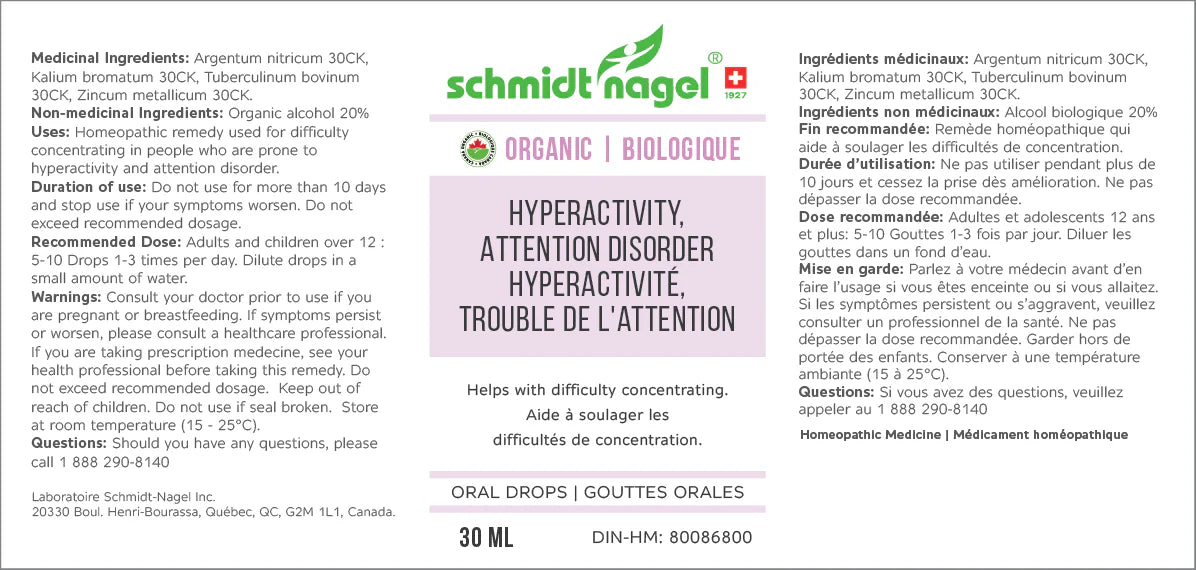 Hyperactivité, trouble de l'attention - 30mL