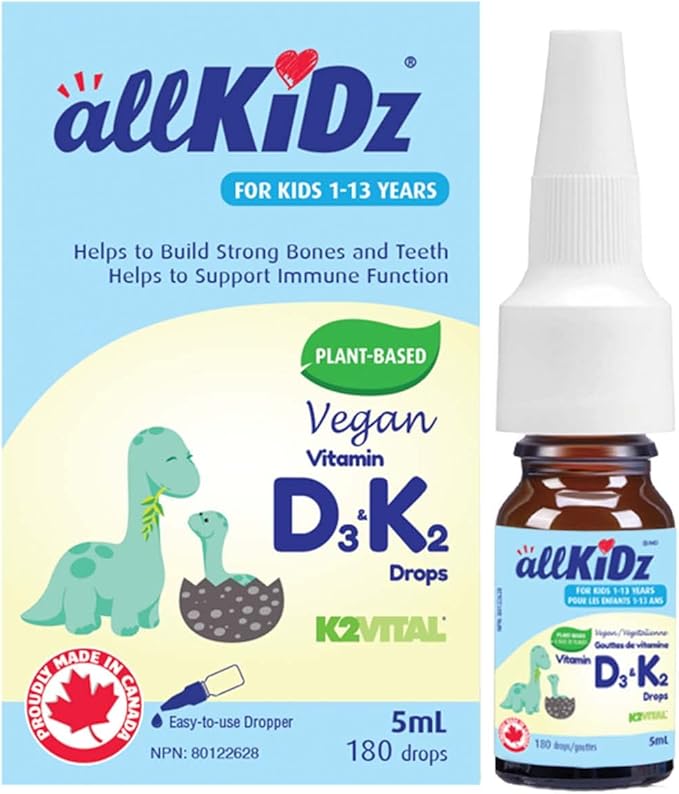 Vitamine D3 + K2 pour enfants - 180 gouttes