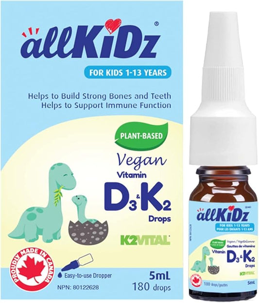 Vitamine D3 + K2 pour enfants - 180 gouttes