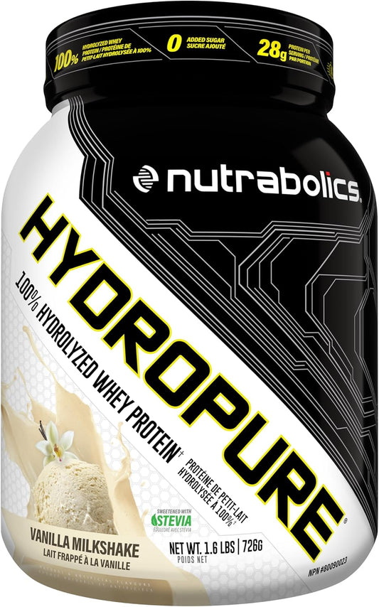 Protéine Whey Hydropure - Lait frappé à la vanille 1.6lbs
