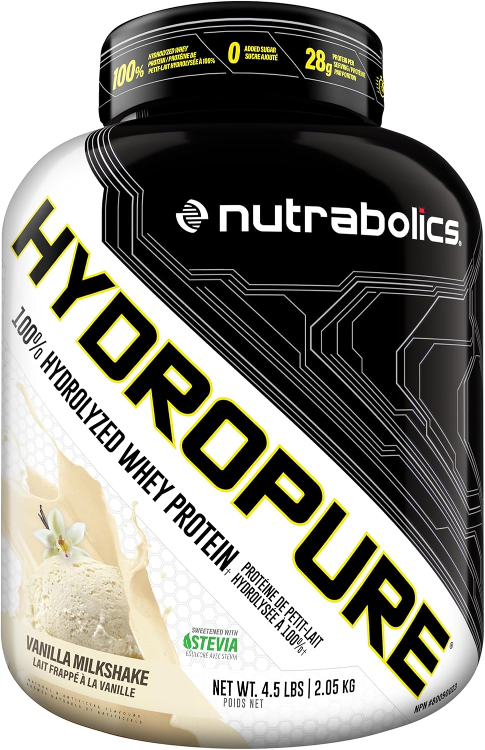 Protéine Whey Hydropure - Lait frappé à la vanille 4.5lbs