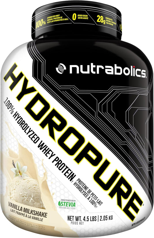 Protéine Whey Hydropure - Lait frappé à la vanille 4.5lbs