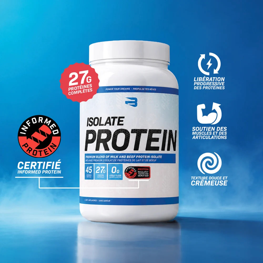Isolate Protein Sans Saveur 3 lb – 27 g de protéines complètes par portion
