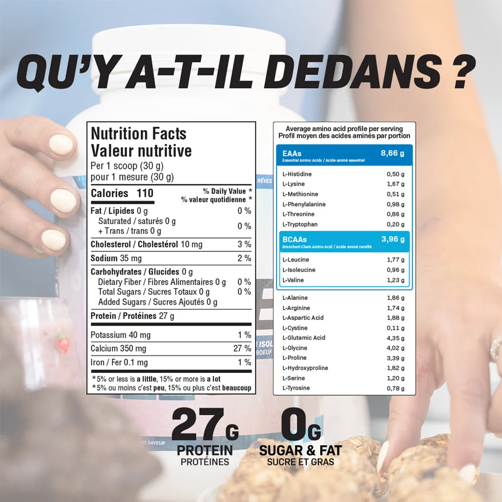 Isolate Protein Sans Saveur 3 lb – faible teneur en lactose et digestion facile