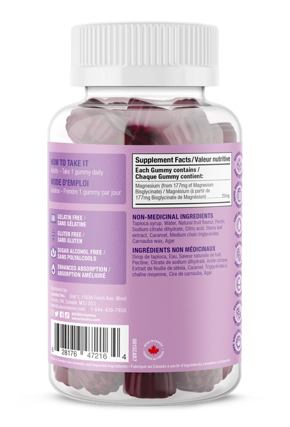 Bisglycinate de magnésium - 60 jujubes