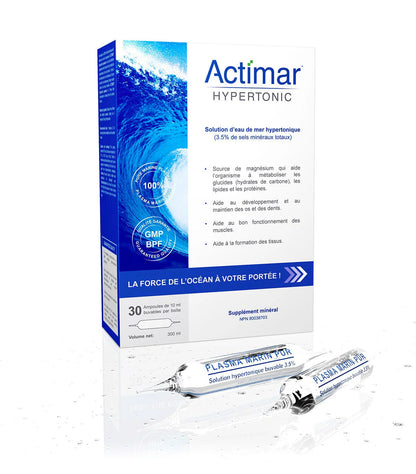 ACTIMAR Hypertonique eau de mer – 30 ampoules