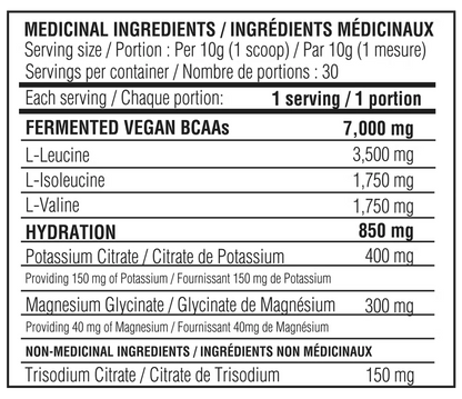 Électrolytes + BCAA