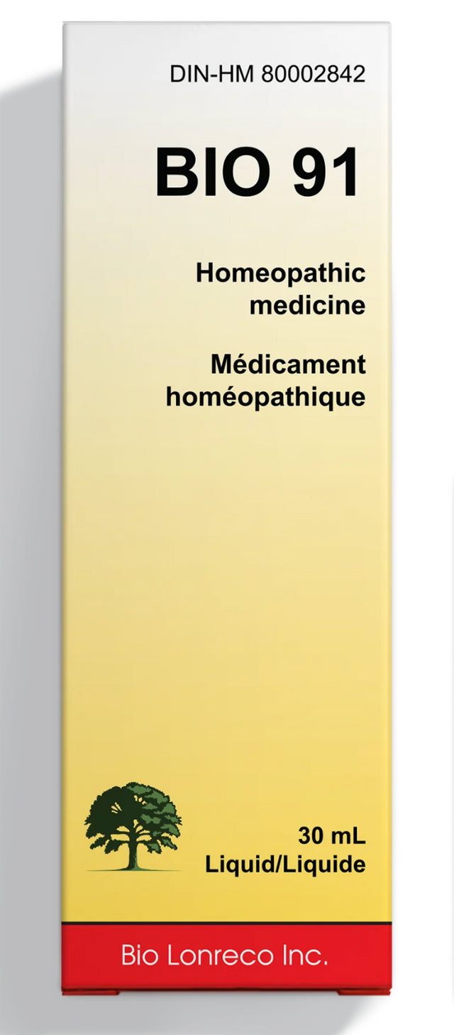 Flacon de 30 ml de gouttes homéopathiques Dr. Reckeweg BIO 91 à l'échinacée, complexe traditionnel allemand pour le soutien de l'organisme.