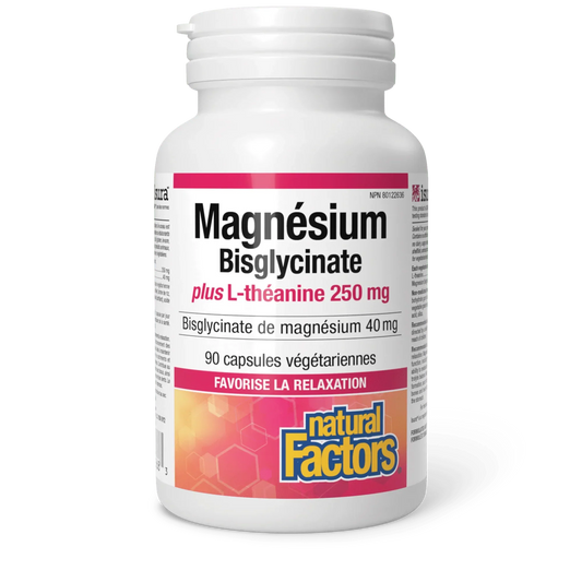 Magnésium Bisglycinate + L-théanine 90 capsules