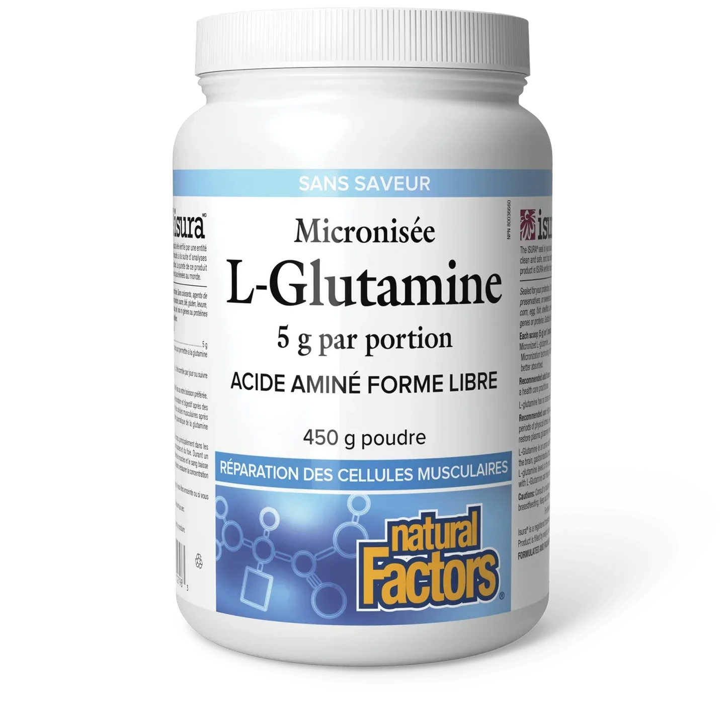 L-Glutamine micronisée - Poudre 450g