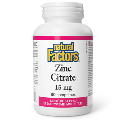 Zinc Citrate 15mg - 90 comprimés
