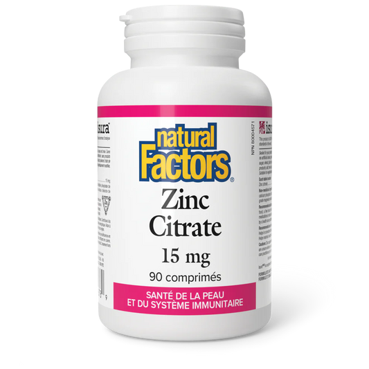 Zinc Citrate 15mg - 90 comprimés