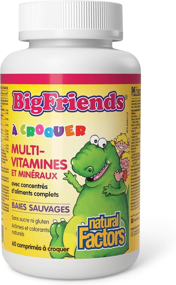 Multivitamines et minéraux à croquer pour enfants 60 comprimés