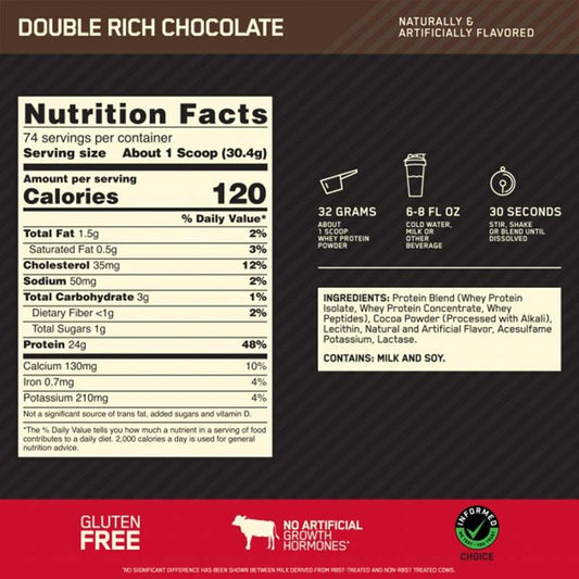 Protéine Optimum Nutrition 100% Whey 5lb (Gold Standard)