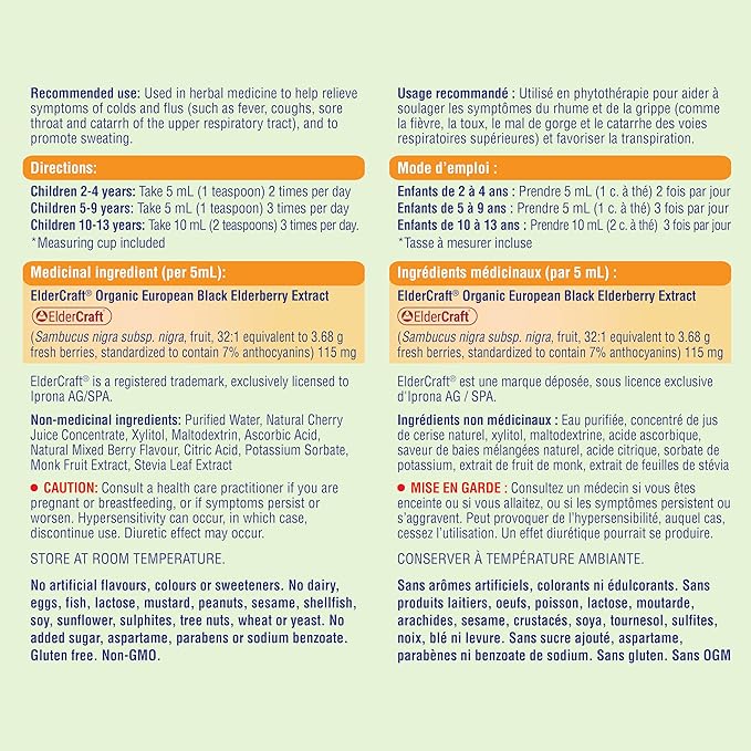 Liquide anti-rhume de sureau pour enfants - 100mL